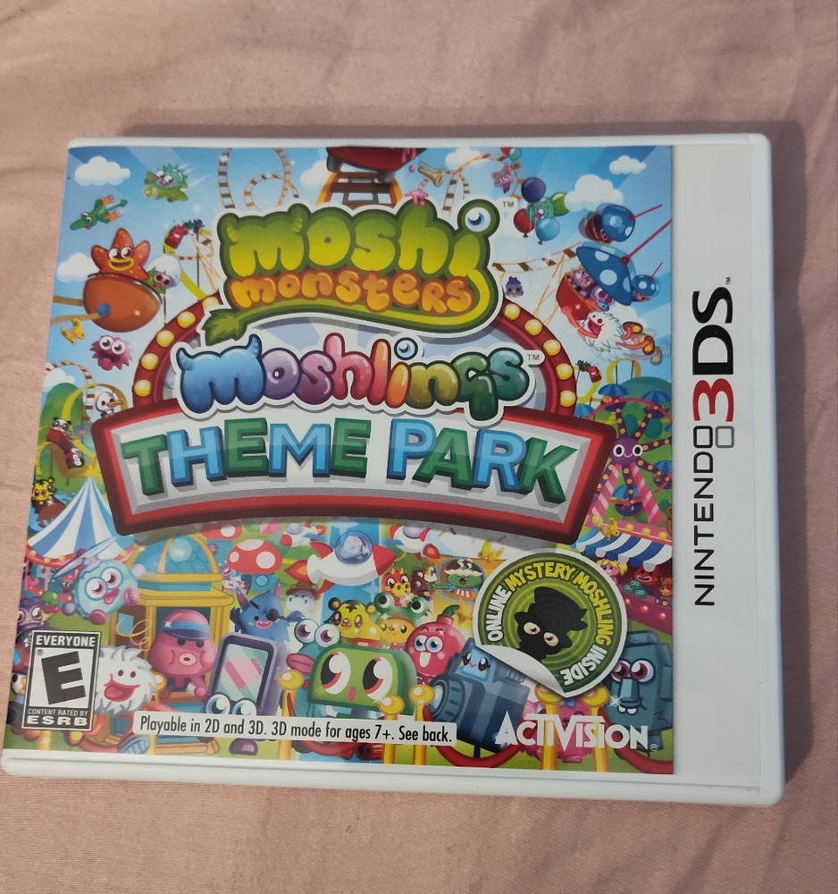 Like-New Nintendo 3DS Moshi Monsters Moshlings Theme Park Game